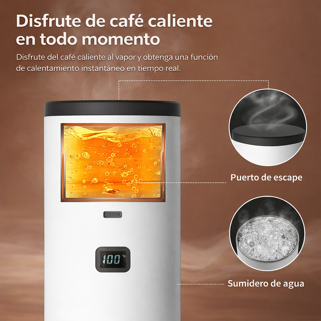 Piccolle™ Cafetera portátil con pantalla digital