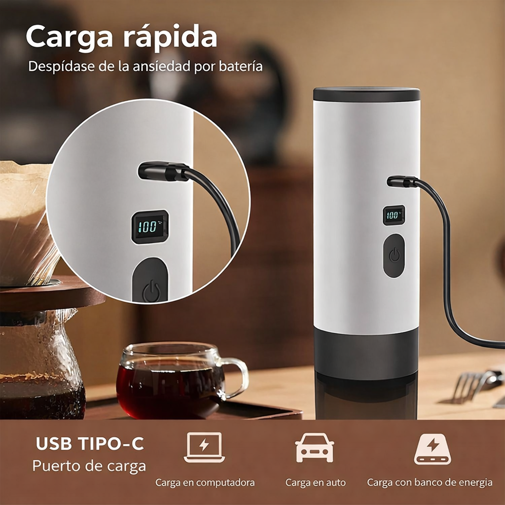 Piccolle™ Cafetera portátil con pantalla digital