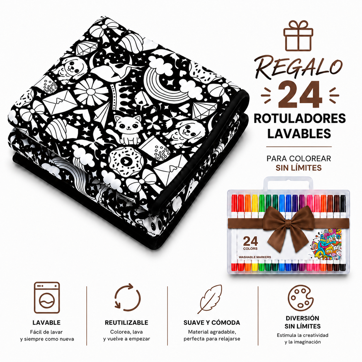 Colorea, lava y vuelve a pintar